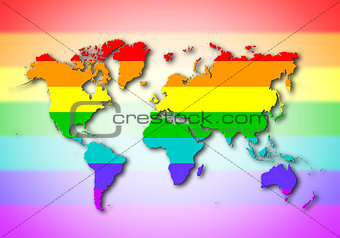 World - Rainbow flag pattern