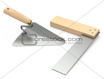 trowel and square