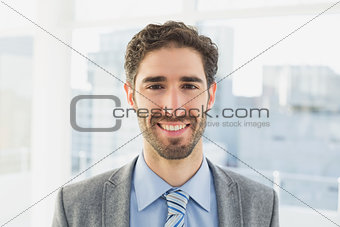 Businessman smiling at the camera