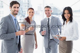 Business team having some drinks