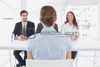 Businesswoman in a work interview