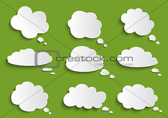 Cloud speech bubble collection