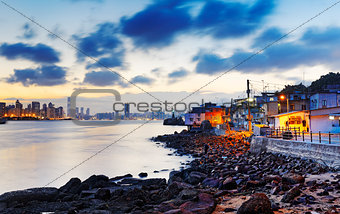 Sunset in Hong Kong fishing valley