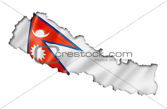 Nepalese flag map