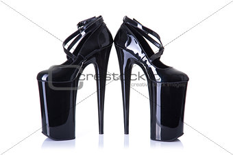Pair of ultra high heel fetish shoes 