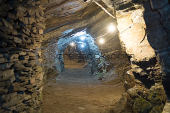 Gold mine tunnels