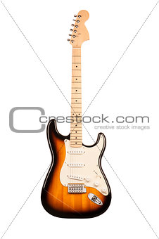 six stringed electric guitar