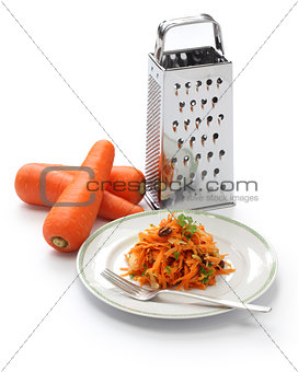 grated carrot salad and grater