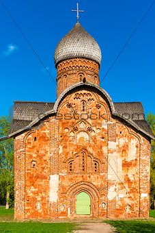 beautiful red brick church, orthodox