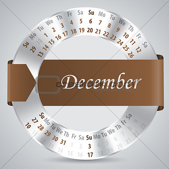 2015 december calendar design