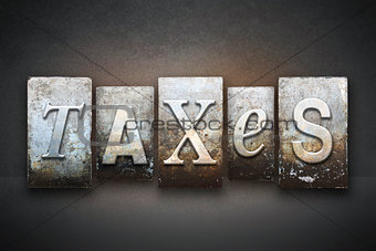 Taxes Theme Letterpress