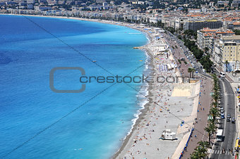 View of Nice seaside