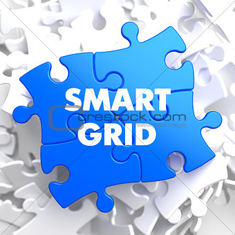 Smart Grid on Blue Puzzle.