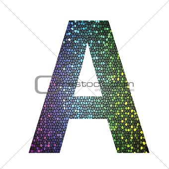 letter A of different colors