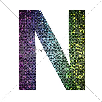 letter N of different colors