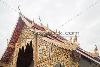 Roof art of phra singha temple in Chiang Mai, Thailand
