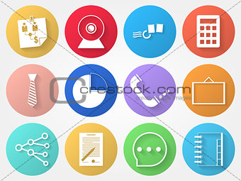 Vector circle icons for outsource