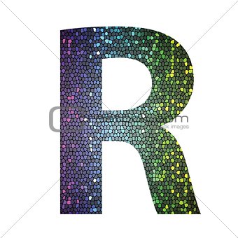 letter R of different colors
