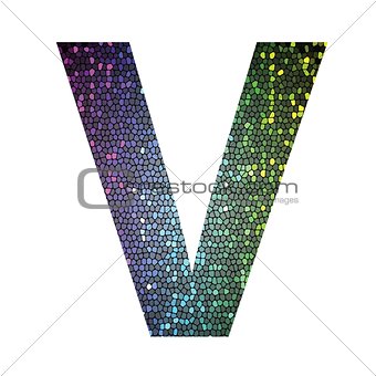 letter V of different colors