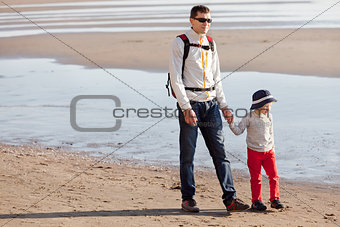 family at californian beach