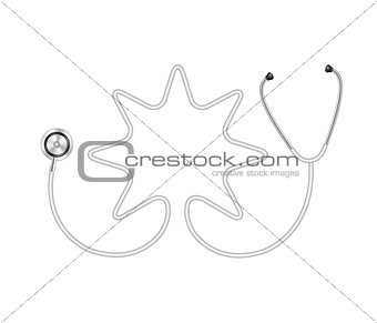 Stethoscope in shape of star