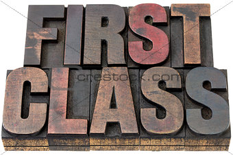 first class in wood type