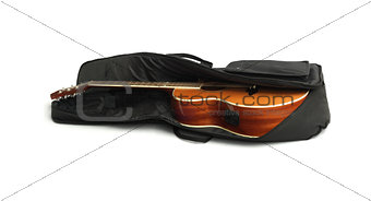 Acoustic Guitar in Black Carry Bag 