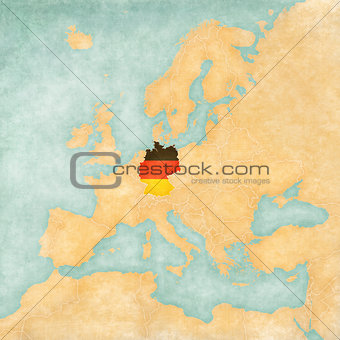 Map of Europe - Germany (Vintage Series)