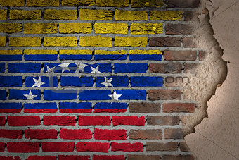 Dark brick wall with plaster - Venezuela