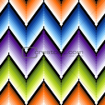 Seamless pattern with several colors zigzag elements