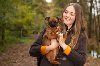 Girl with a nice dog