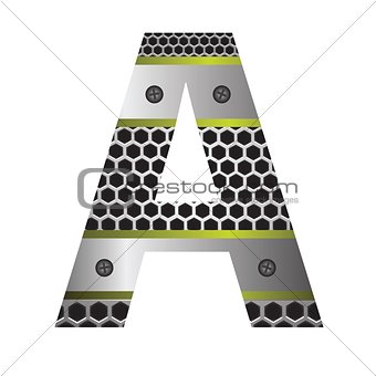 perforated metal letter A