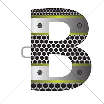 perforated metal letter B