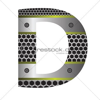 perforated metal letter D
