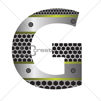 perforated metal letter G
