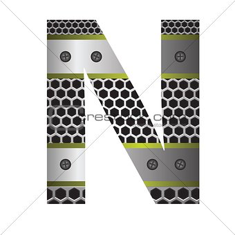 perforated metal letter P