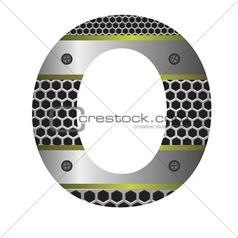 perforated metal letter O