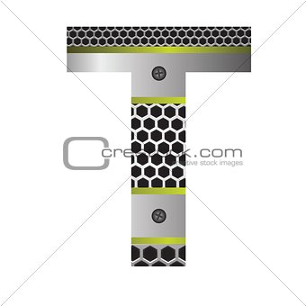 perforated metal letter T