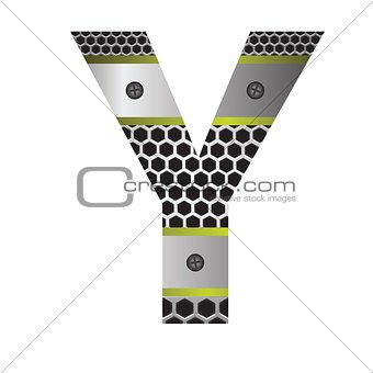 perforated metal letter Y