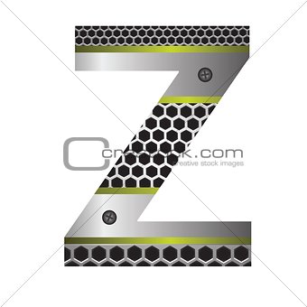 perforated metal letter Z