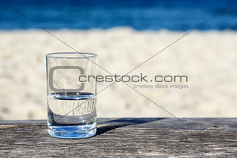 Glass of water which is half-full