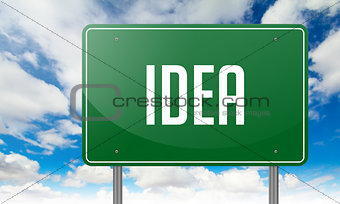 Idea on Green Highway Signpost.