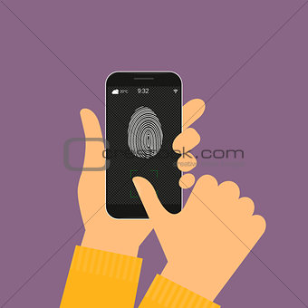 identification of fingerprint on smartphone