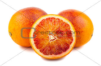 Bloody red oranges fruits