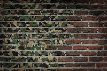 Dark brick wall - Army camouflage