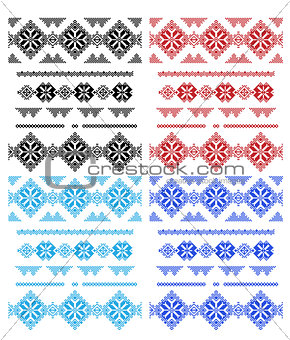 Set of laces isolated over white art illustration