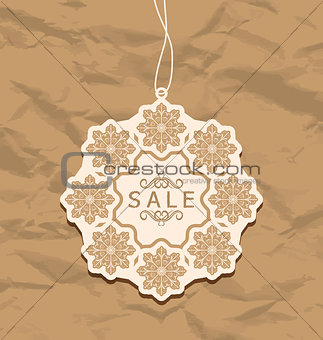 Christmas discount label, vintage style