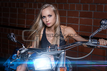 Sexy girl on the bike