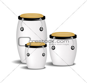 Congas band in white design