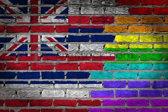 Dark brick wall - LGBT rights - Hawaii